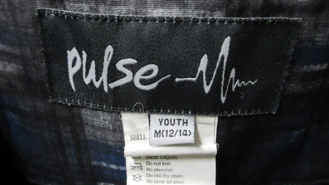 Used Pulse Plaid Snow Jacket Youth Size Medium ( 12/14) - no front zipper