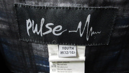 Used Pulse Plaid Snow Jacket Youth Size Medium ( 12/14) - no front zipper